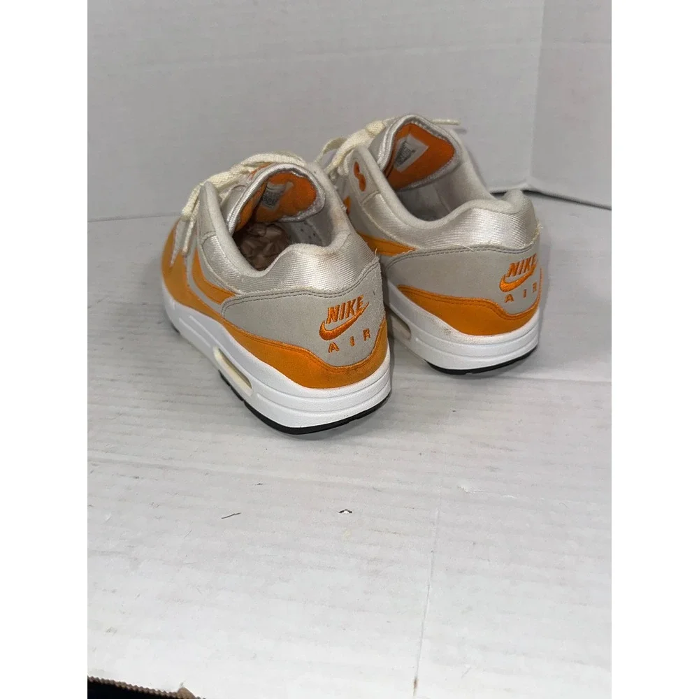 Nike Air‎ Max 1 Magma Orange White Grey Mens Size 8 DC1454-101 Low Top Sneakers